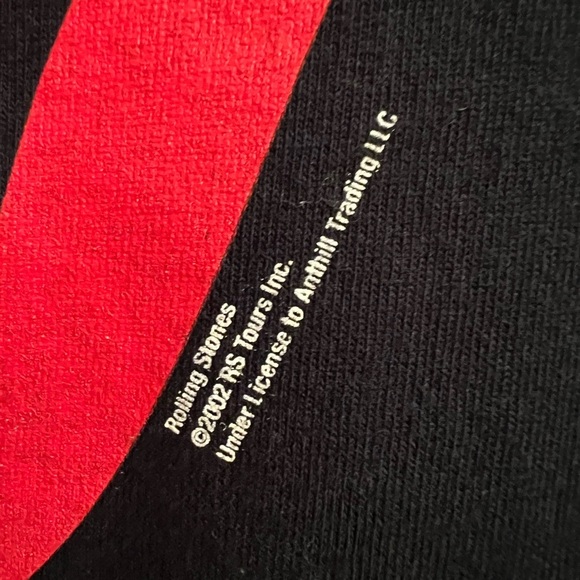 Vintage The Rolling Stones Red Black Iconic Tongue T-shirt 2002 Men’s Medium - Picture 4 of 5